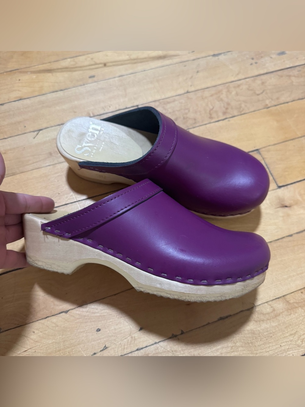 Sven Purple Clogs size 36 US size women’s 6